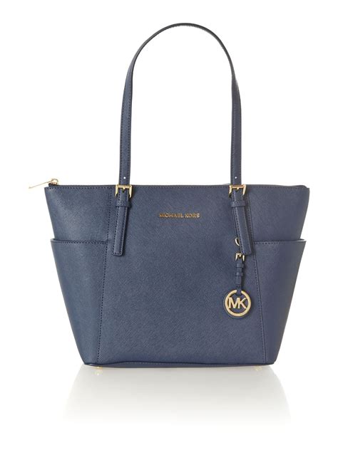 michael kors jet set tote navy|jet set small michael kors.